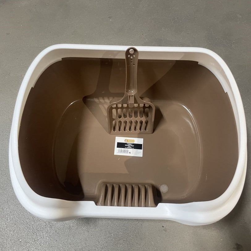 HKM-8263997 Semi-Enclosed Cat Litter Box for Enhanced Privacy and Reduced Odor Control