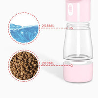HKM-8264381 Portable Dog Water and Food Dispenser with Easy Push Mechanism and Leak-Proof Design