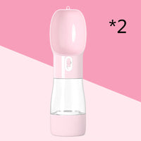 HKM-8264381 Portable Dog Water and Food Dispenser with Easy Push Mechanism and Leak-Proof Design