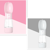 HKM-8264381 Portable Dog Water and Food Dispenser with Easy Push Mechanism and Leak-Proof Design