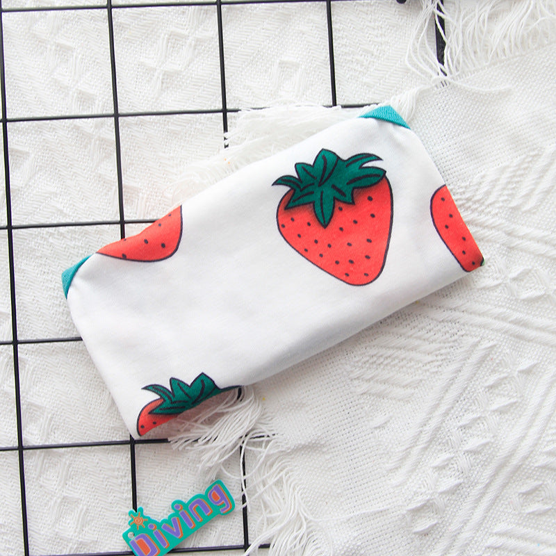 HKM-8264893 Lightweight Spring and Summer Dog Vest in Fresh White with Strawberry Design