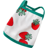 HKM-8264893 Lightweight Spring and Summer Dog Vest in Fresh White with Strawberry Design