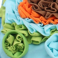 HKM-8265789 Snuffle Mat for Small to Large Dogs - Nosework Feeding and Activity Fleece Mat, Machine Washable