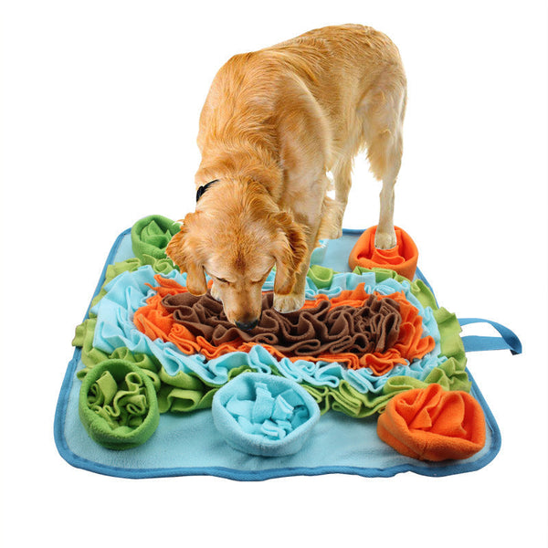 HKM-8265789 Snuffle Mat for Small to Large Dogs - Nosework Feeding and Activity Fleece Mat, Machine Washable