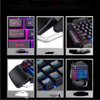 HKM-826579 One-Handed Gaming Keyboard Converter for Mobile Games with Multimedia and Shortcut Keys