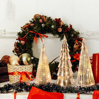 HKM-826707 LED Christmas Tree Top Ornament - Modern Glass Design (Model A, B, C)