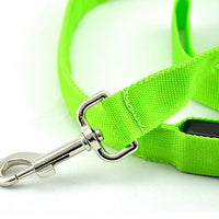 HKM-8268093 Glowing LED Pet Leash - Rechargeable Nylon Double-Sided Traction Belt, 120CM Length, Multiple Colors Available