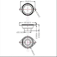 HKM-826899 45MM Internal Magnetic Heavy Subwoofer 4 Euro 5 Watts 16 Core