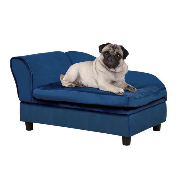 HKM-826899 Luxury Small Dog Bed with Hidden Storage and Soft Foam Cushion, Modern Pet Furniture for Small Breeds