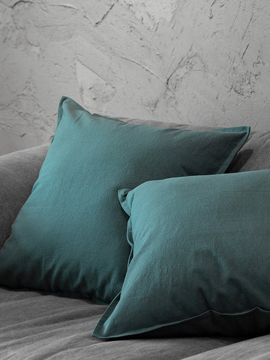 HKM-826963 Solid Color Cotton Linen Pillowcase - Industrial Style, Multiple Sizes and Colors Available