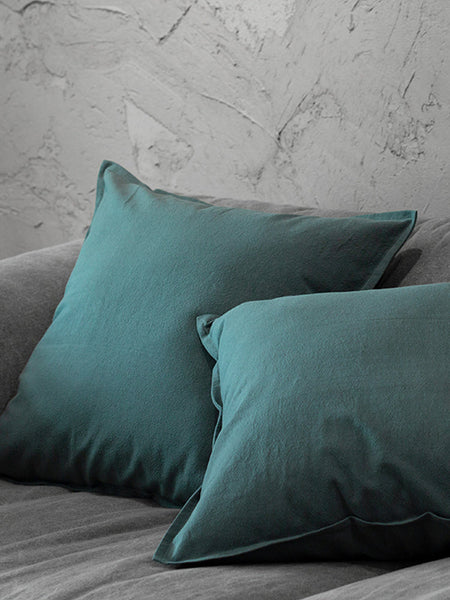 HKM-826963 Solid Color Cotton Linen Pillowcase - Industrial Style, Multiple Sizes and Colors Available