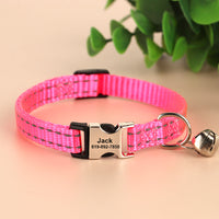 HKM-8270141 Reflective Anti-Slip Cat Neck Collar - Adjustable Nylon in Multiple Colors