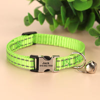 HKM-8270141 Reflective Anti-Slip Cat Neck Collar - Adjustable Nylon in Multiple Colors