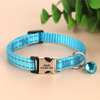 HKM-8270141 Reflective Anti-Slip Cat Neck Collar - Adjustable Nylon in Multiple Colors