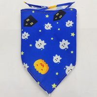 HKM-8271677 Pet Triangle Scarf Towel for Drool Cleanup - Soft Polyester Tie-Dye Design