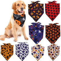 HKM-8271677 Pet Triangle Scarf Towel for Drool Cleanup - Soft Polyester Tie-Dye Design