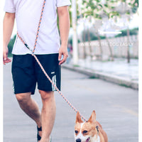 HKM-8273853 Multifunctional Adjustable Dog Traction Rope with Nylon Weave and High-Density Polyester