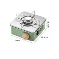 HKM-827411 Compact Outdoor Mini Portable Gas Stove for Camping and Hiking - 21.5 x 20 x 13.3 cm