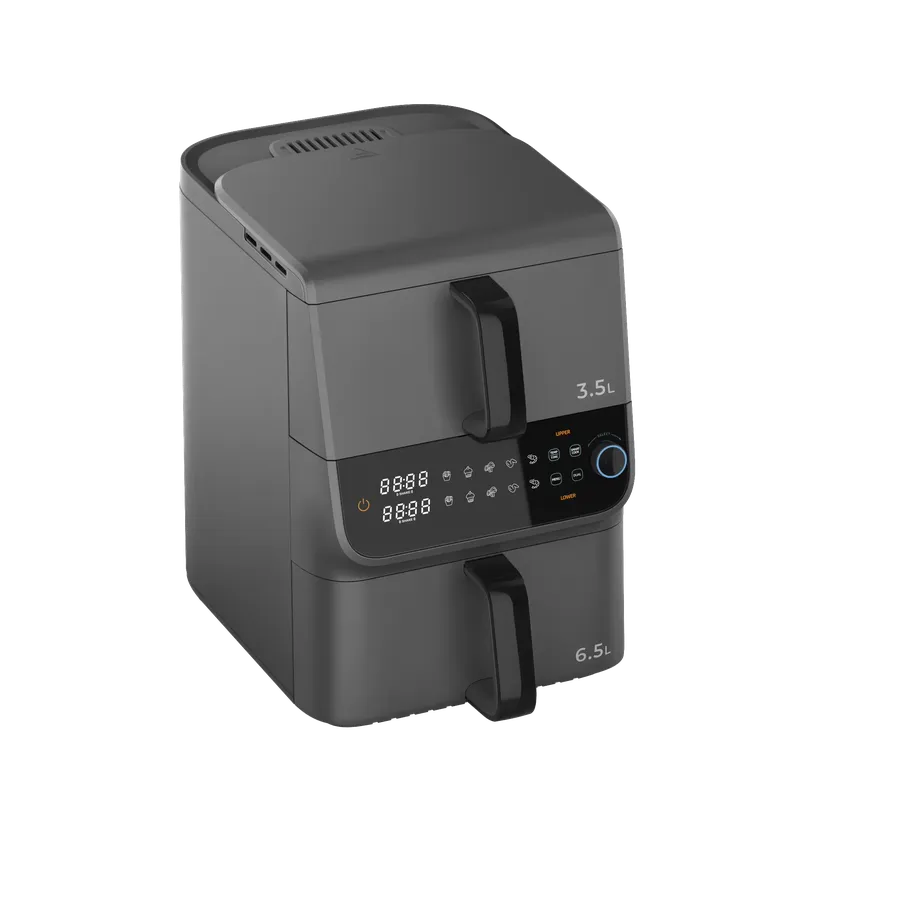 HKM-827475 Dual Core 11L Electric Air Fryer with Smart Control and Stainless Steel Design