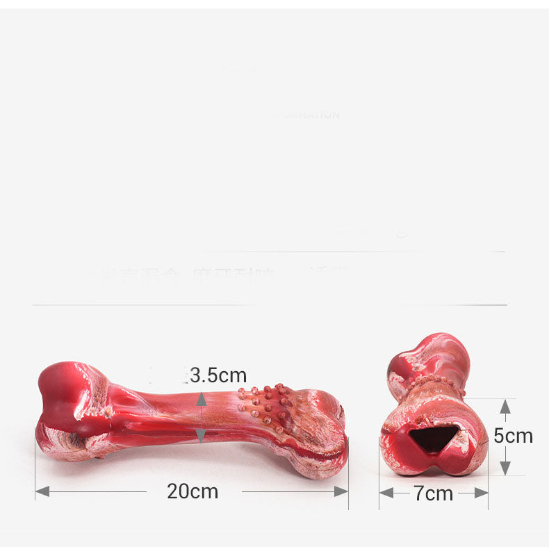 HKM-8274877 Durable Rubber Chewing Simulation Bone with Sound for Medium and Large Dogs