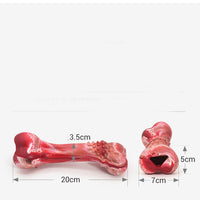 HKM-8274877 Durable Rubber Chewing Simulation Bone with Sound for Medium and Large Dogs