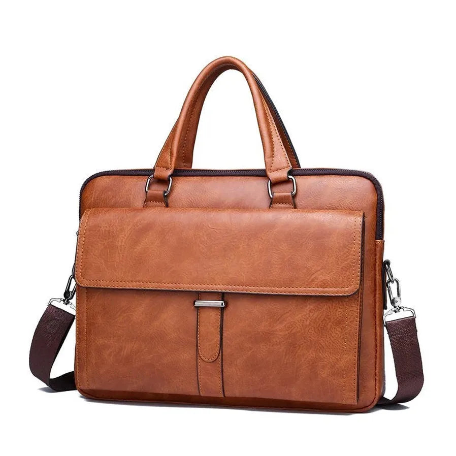 HKM-827603 Professional PU Leather Laptop Briefcase for Business and Travel