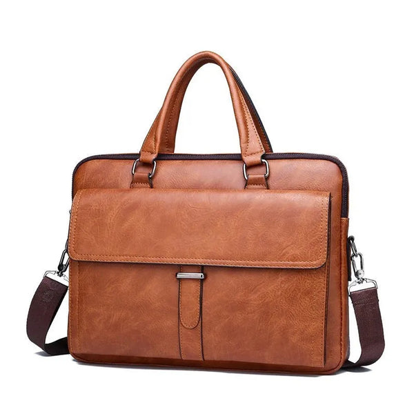 HKM-827603 Professional PU Leather Laptop Briefcase for Business and Travel