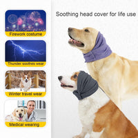 HKM-8277309 Multi-Purpose Dog Head Cover for Noise Reduction and Comfort - Soft Fabric Earmuffs and Scarves
