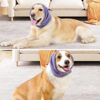 HKM-8277309 Multi-Purpose Dog Head Cover for Noise Reduction and Comfort - Soft Fabric Earmuffs and Scarves