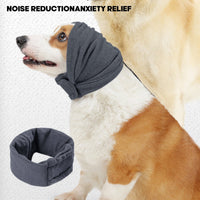 HKM-8277309 Multi-Purpose Dog Head Cover for Noise Reduction and Comfort - Soft Fabric Earmuffs and Scarves