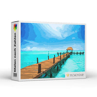 HKM-827731 Holiday Dreams Painting by Numbers Set - 40x50cm and 60x75cm Linen Canvas