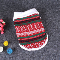HKM-8277821 Cozy Cotton Jacquard Dog Sweater for Fall and Winter in Black and Red