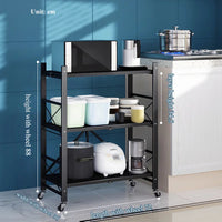 HKM-827795 4-Tier Metal Vegetable Storage Rack for Kitchen Organisation