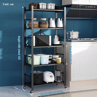 HKM-827795 4-Tier Metal Vegetable Storage Rack for Kitchen Organisation