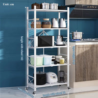 HKM-827795 4-Tier Metal Vegetable Storage Rack for Kitchen Organisation