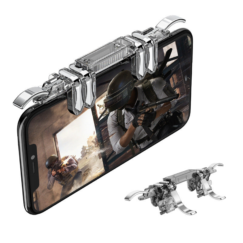 HKM-827923 Six-Finger Metal Button Gamepad for Smartphones - Ergonomic Game Joystick Accessory