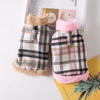 HKM-8279485 Thickened Casual Pet Dog Apparel for Autumn and Winter in Khaki and Pink