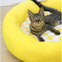 HKM-8279869 Cozy Plush Nest Bed for Small to Medium Pets, Warm Thick Mat for Deep Sleep in Autumn and Winter