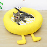 HKM-8279869 Cozy Plush Nest Bed for Small to Medium Pets, Warm Thick Mat for Deep Sleep in Autumn and Winter