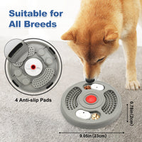 HKM-8279997 Pet Slow Feeder Bowl with Anti-Slip Design - 2 in 1 Treat Puzzle and Lick Mat for Cats and Dogs