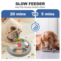 HKM-8279997 Pet Slow Feeder Bowl with Anti-Slip Design - 2 in 1 Treat Puzzle and Lick Mat for Cats and Dogs