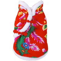 HKM-8281277 Winter Flower Padded Jacket for Corgis, Teddy Bears, and Pomeranians