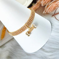 HKM-8281789 Three-Drain Drill Zircon Bone Pet Collar in Gold and Rose Gold, Copper with Rhinestones, All Seasons Style