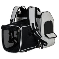 HKM-8282045 Expandable Pet Carrier Backpack with Breathable Mesh for Small Dogs and Cats, Holds Up to 26 lbs