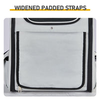 HKM-8282045 Expandable Pet Carrier Backpack with Breathable Mesh for Small Dogs and Cats, Holds Up to 26 lbs
