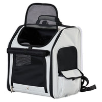 HKM-8282045 Expandable Pet Carrier Backpack with Breathable Mesh for Small Dogs and Cats, Holds Up to 26 lbs