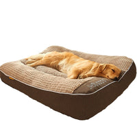 HKM-8283837 Large Gray Dog Sofa Bed with Decorative Fabric and PP Cotton Filling