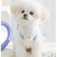 HKM-8284349 Elegant White Bow Princess Style Traction Dog Clothes for All Sizes
