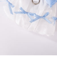 HKM-8284349 Elegant White Bow Princess Style Traction Dog Clothes for All Sizes