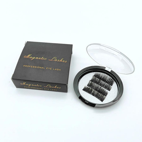 HKM-828435 Glue-Free Magnetic Eyelashes - Light, Soft, and Naturally Curled False Lashes (Two Pairs)